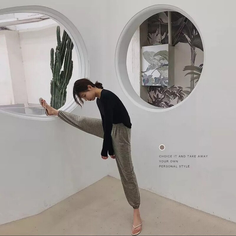 BZEL, pantalones de Casa de algodón para primavera y verano, pantalones de dormir informales para mujer, pantalones de Pijama liso, Pijama de cintura elástica para mujer, pantalones de talla grande