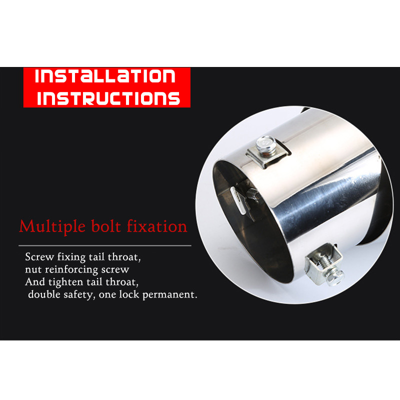 Stainless Steel Exhaust Tip Pipe Muffler Car Styling Exhaust System Tip Modified Car Tail For Hyundai Getz Accessories