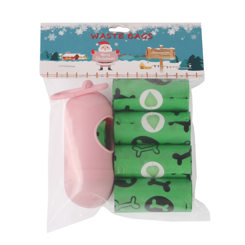 75 cuenta perros Bolsa para popó Biodegradable perro Bolsa para popó s bolsas para excrementos de mascotas Rosa limpiar rollos de recarga bolsas de caca de mascota Bolsa para popó s: green