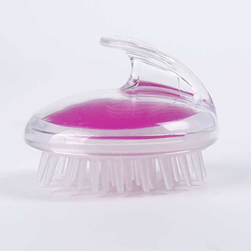 Jopet-escova de banho para pets, massageador de pets, silicone, couro cabeludo, pelo de cachorro, escovas macias, pentes, esfregão, banho: ROXO