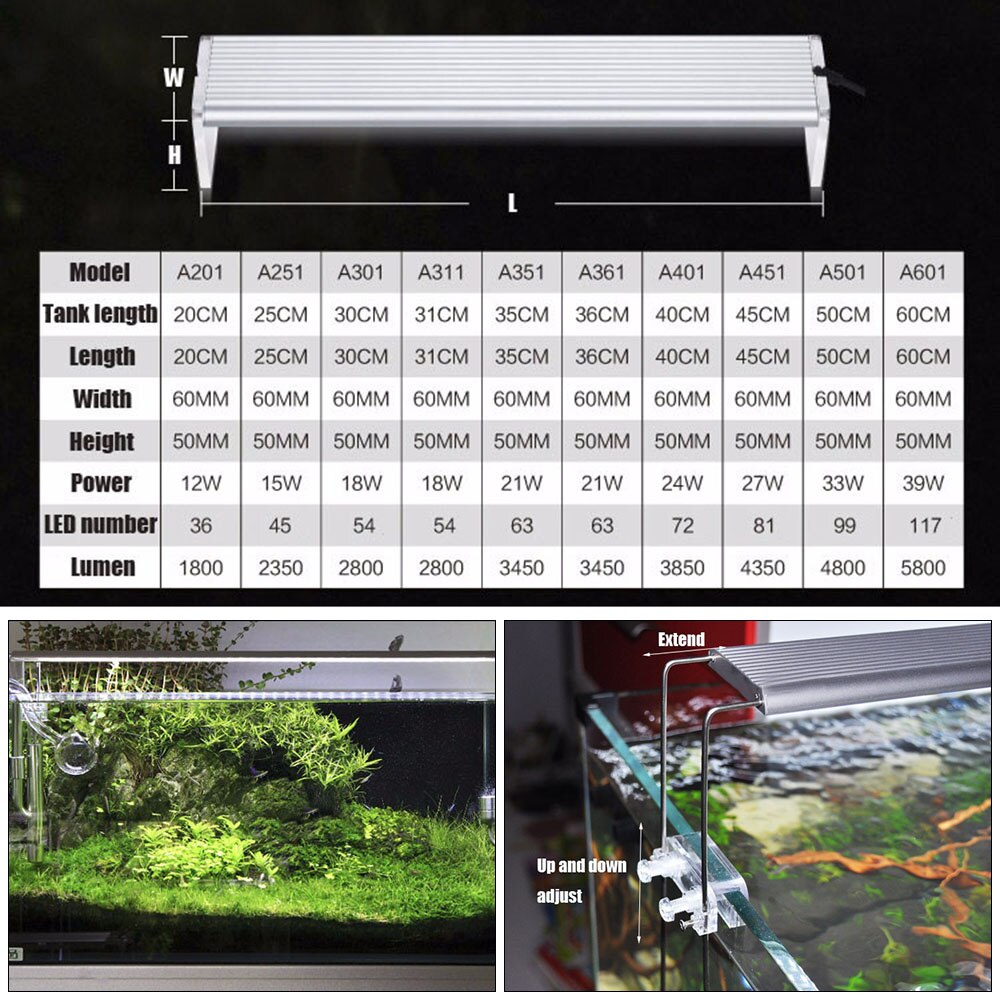 Chihiros WRGB EINE Serie FÜHRTE Aquarium Licht 20-50cm Lampen für Aquarium Pflanzen LED mit erweiterbar wasserdicht Clip auf setzt