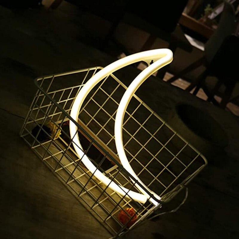 Führte mond Neon- nacht licht zeichen für raum dekoration benutzerdefinierte LED lichter zeichen hause schlafzimmer Zauberstab Party Dekor