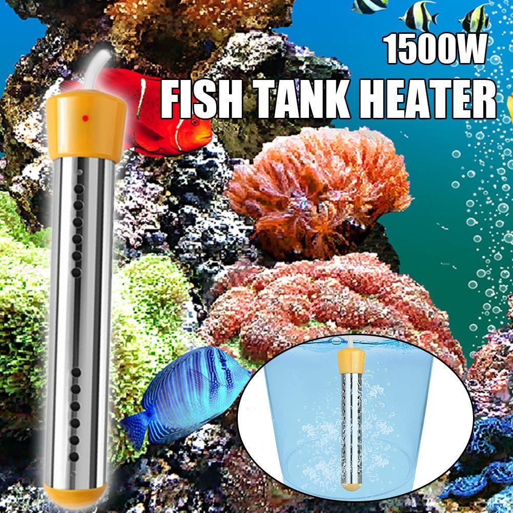 1500W Stainless Steel Electric Water Heater Boiler Immersion US Portable Plug Element Water Heating Suspension C8F7