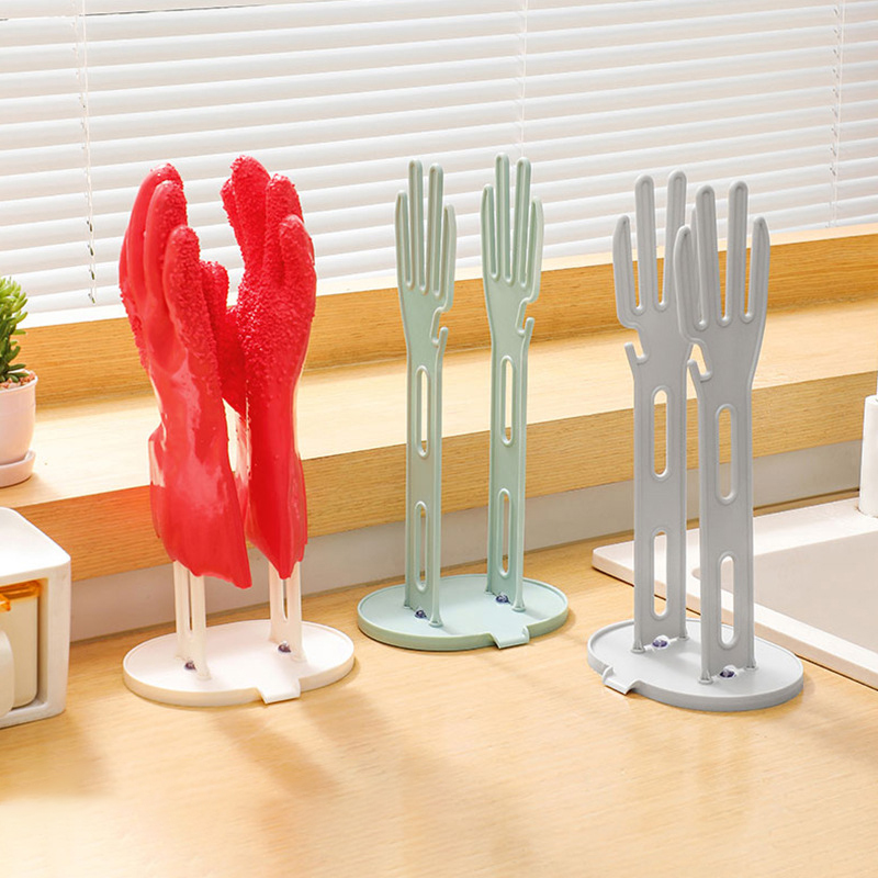 Soporte para guantes de cocina, soporte para secador de guantes de goma, soporte para toallas, drenaje, estante de almacenamiento para encimera, accesorios para fregadero de cocina, 1 ud.