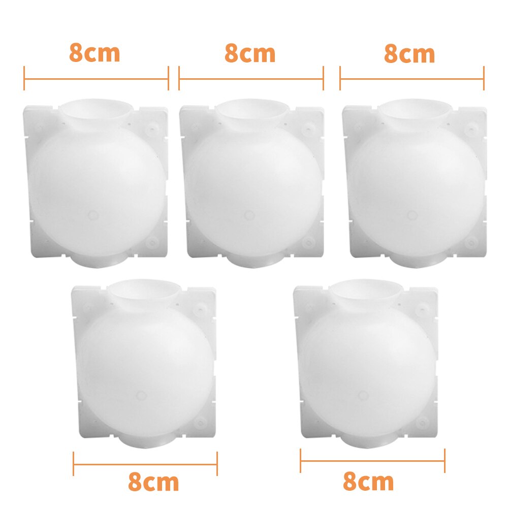 5 pieces of plant rooting ball grafting rooting box breeding box plant root growing box garden 5/8 cm diameter planting tool: white 8cm