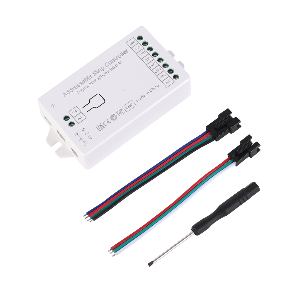 IoTorero WLED ESP32 Controller per strisce indirizzabili Relè 4CH 16A Costruito in WS2811 WS2812B WS2814 WS2815 Funziona con l'Assistente domestico: Bundle1