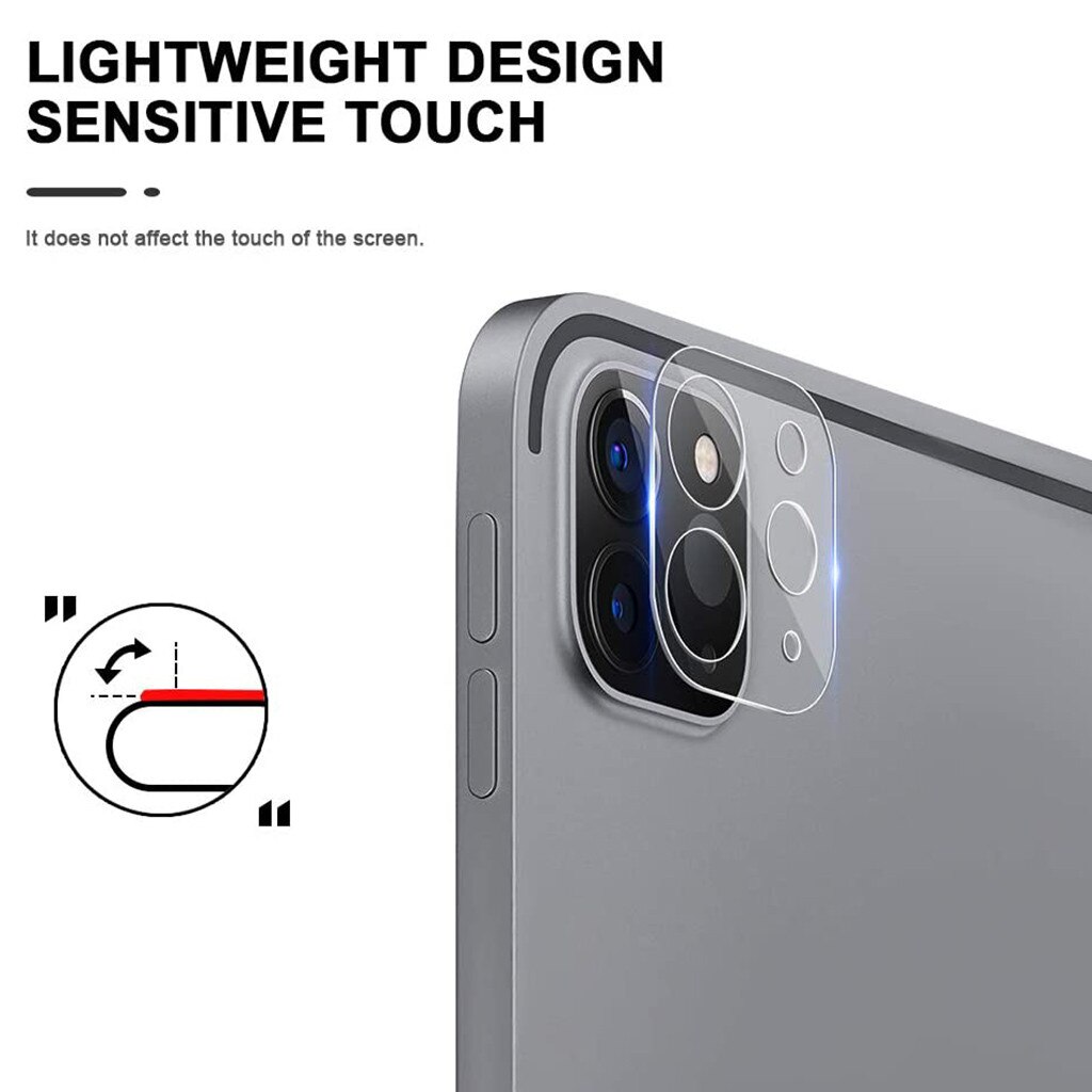 Film Voor Ipad Pro 11/12.9 Metalen Gehard Glas Screen Rear Camera Lens Protector Voor Ipad Pro 11/12.9: 1 PC