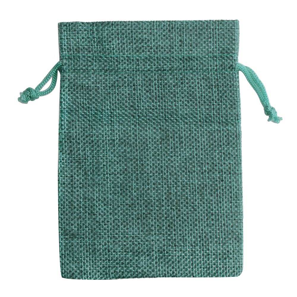 25 Stks/partij Trekkoord Jute Jute Zak Vlas Tassen Sieraden Verpakking Zakken Voor Bruiloft Snoep Tas Kan Afdrukken Logo