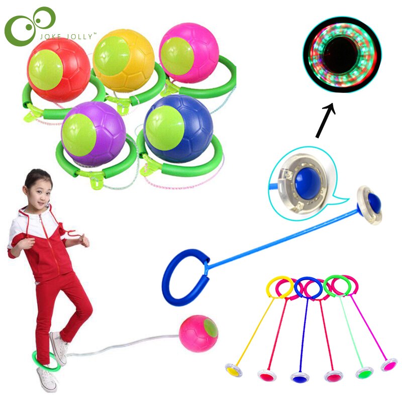 Pelota de juguete clásica para niños, juguete de saltar con luz LED, ejercicio de coordinación y equilibrio, para patio de juegos, WYW