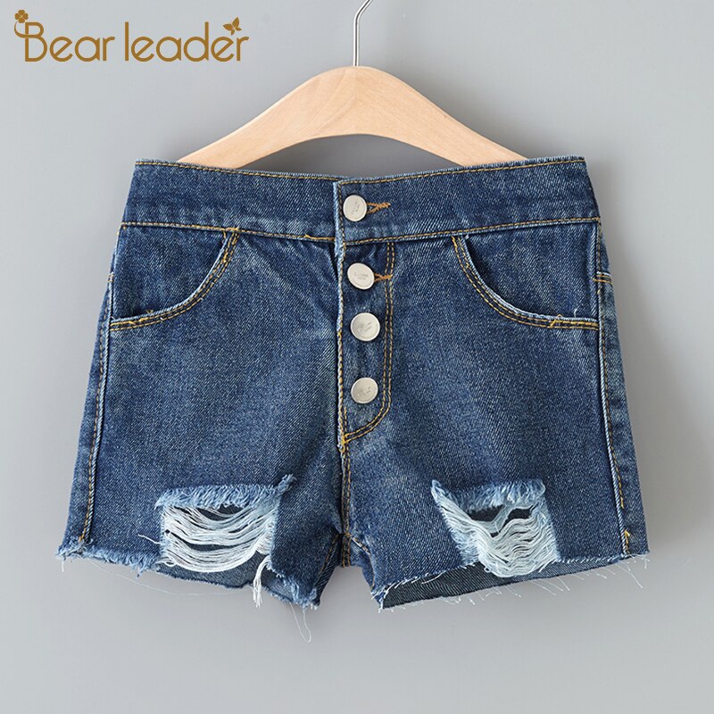 Ours Leader filles jean nouvel été enfants fille Pantalon enfants crayon Leggings bouton mouche Pantalon Fillette pour 3 7Y