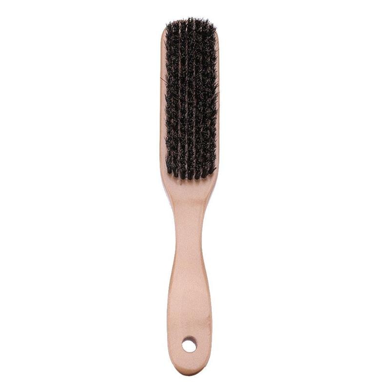 Träskaft hårborsteset hårt vildsvinsborst kammar styling för män kvinnor frisör hårstyling skägg kam borste rak: B 21.5 x 3.5 x 3cm