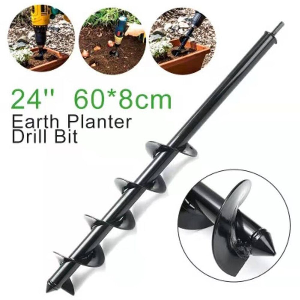 Garden Planting Auger Spiral Hole Drill Bit Planter Post Hole Digger Fence Borer Petrol Post Hole Digger for Electric Drill