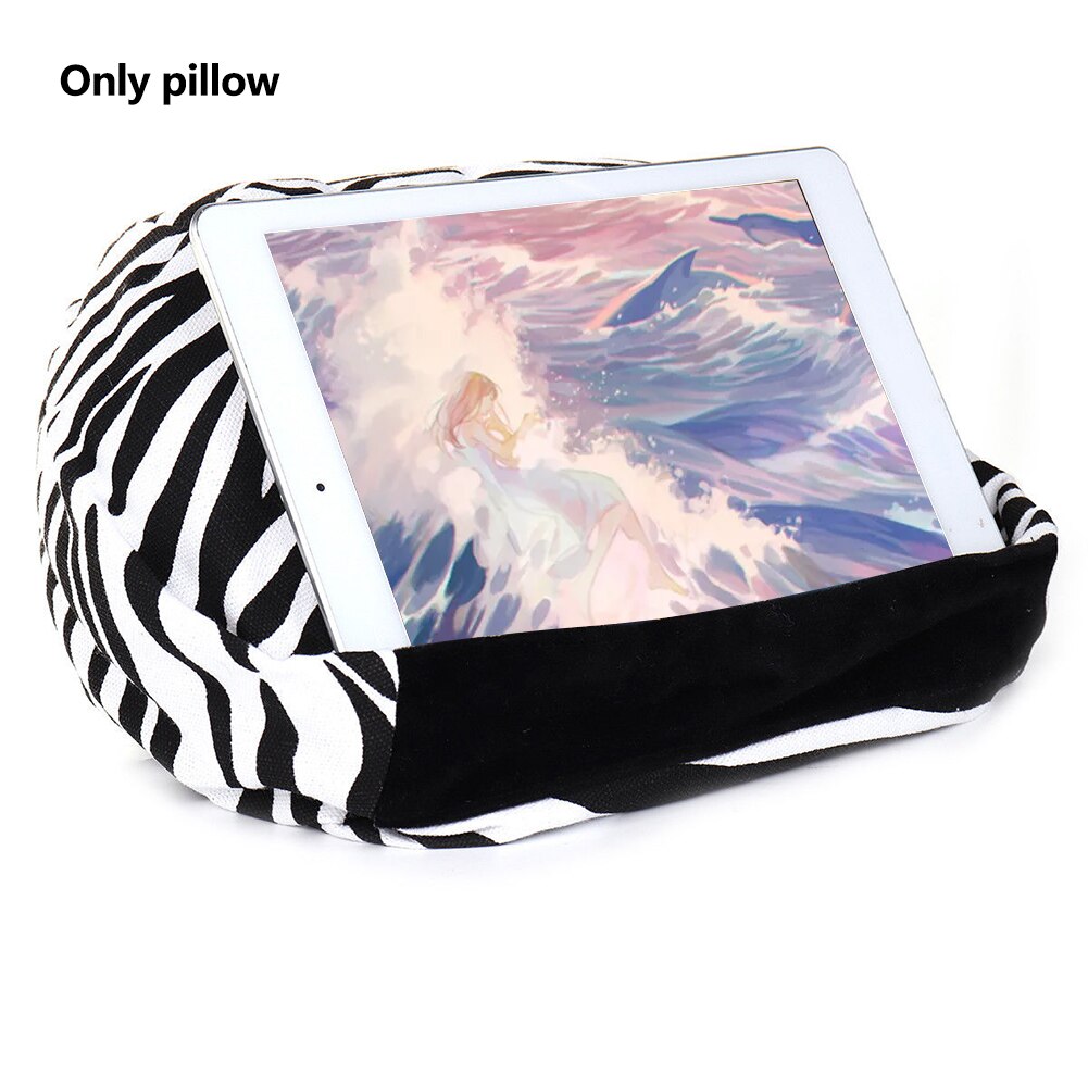 Rest Sofa Lezen Stand Tablet Kussen Kussen Desktop Lichtgewicht Thuis Canvas Gedrukt Houder Multifunctionele Voor Ipad: Zebras