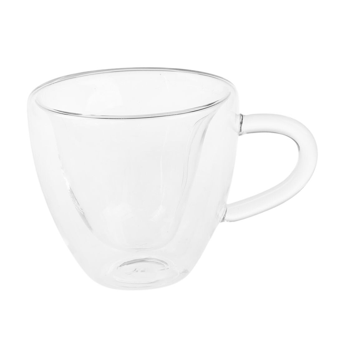 Hjerteformet gjennomsiktig glasskopp: 180ml