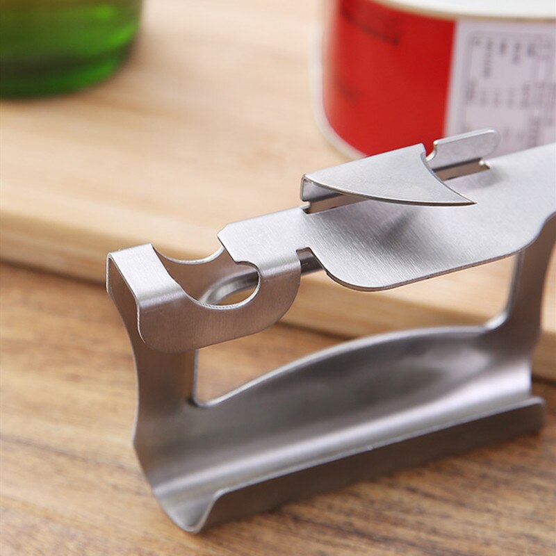 Multifunctional Can Opener Beer Bottle Opener Side Cut Stainless Steel Canned Knife Safety Manual Open Cans Kitchen Accessories