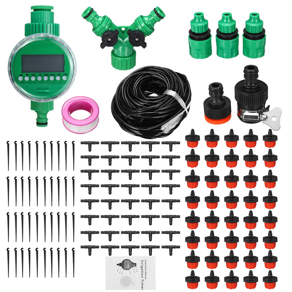 15/25/30/40/50m Automatic Watering Timer Irrigation Systems Greenhouse Plant Kit Garden Timer Irrigation System Intelligent Care