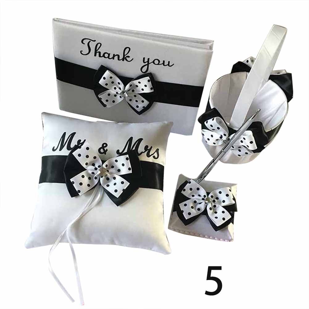 1Set Wedding Guest Book Pen Pillow Flower Basket Set Boite Carte Mariage Wedding Engagement Party Decoration: 5