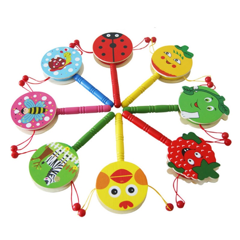Houten Montessori Baby sensorische rammelaar educatief