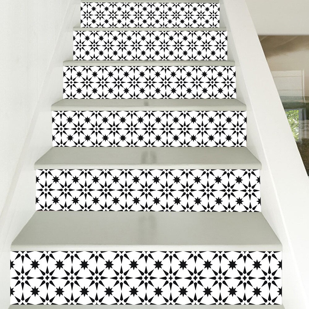 Trap Sticker 6 Stuks Trap Trap Riser Floor Sticker Diy Muurtattoo Trappen Decal Stickers Escalier