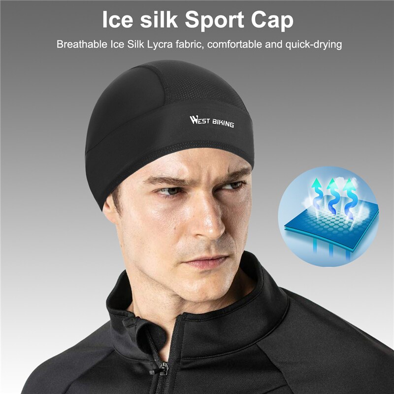 WEST BIKING Bicycle Caps Women Men Summer Ice Silk Helmet Liner MTB Bike Hats Outdoor Sports Sun Protection Hiking Cycling Caps
