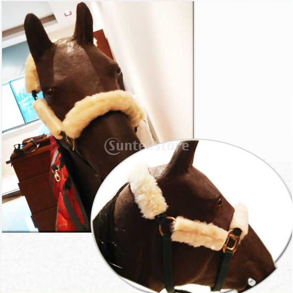4 Stuks Soft Fleece Paard Noseband Cover Halter Bescherming Riem Paardensport Kit
