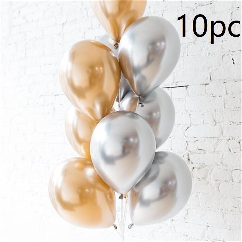 Supports de ballons cylindriques, 7 Tubes, décoration de fête prénatale, pour anniversaire, 7 Tubes: metal gold silver