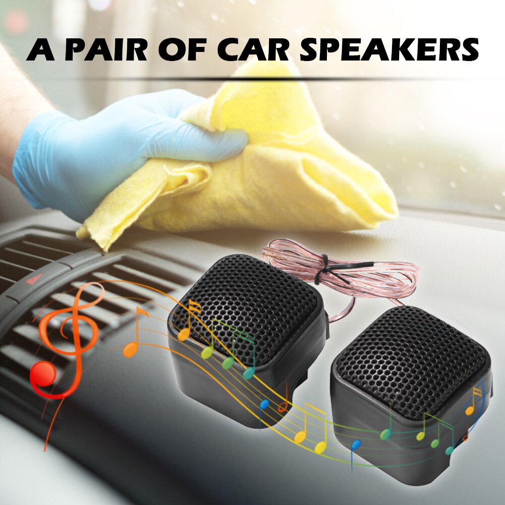 1 Pair Car Mini Square Tweeter 500W High Efficiency Modified Horn Audio Tweeter Head Speaker TP-004A for All Car Audio System
