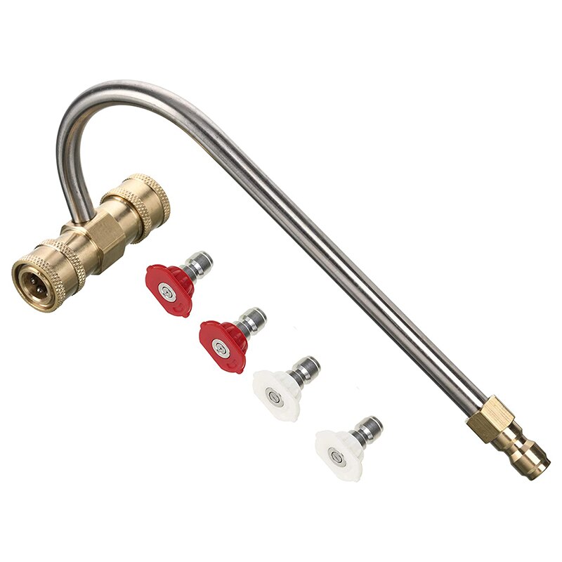 Accesorio para limpiador de fregadero GTBL para lavadoras a presión, 4 boquillas, conexión rápida de 1/4 pulgadas, 4000 PSI: Default Title