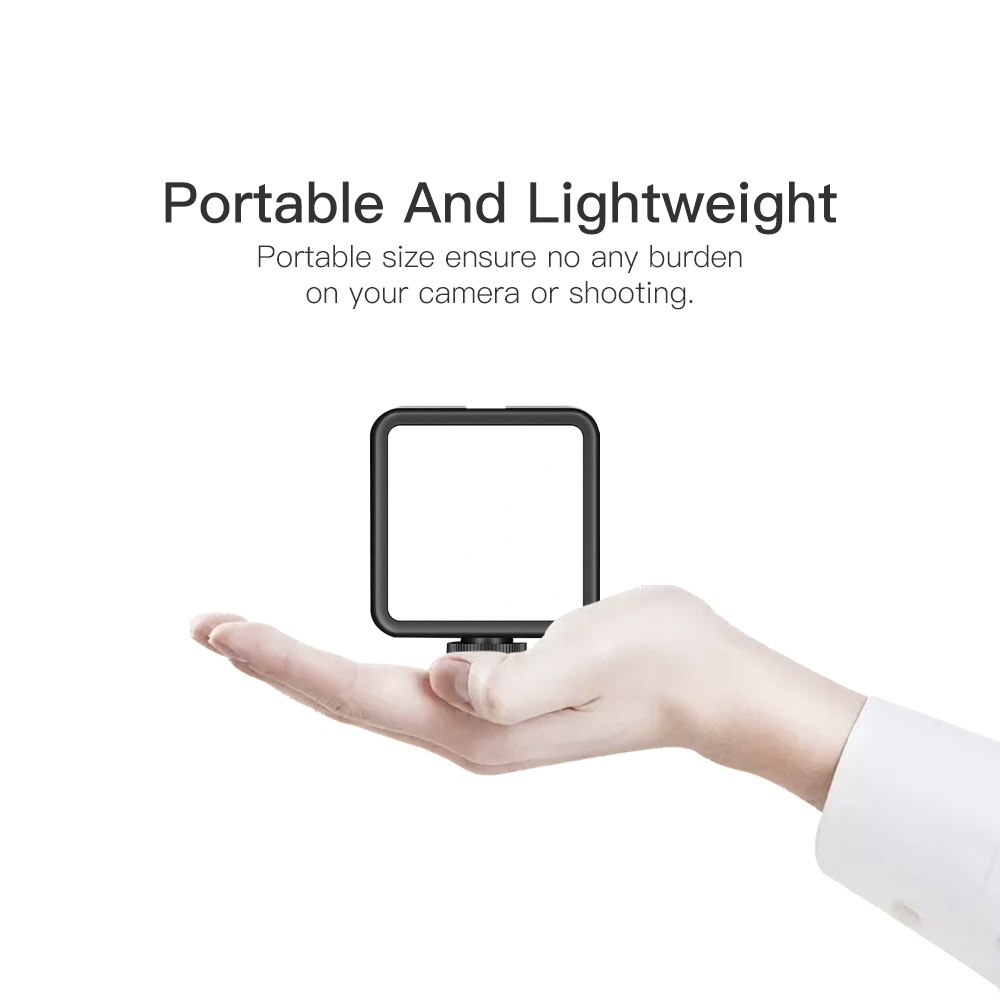 Mini luzes de vídeo led nano 42 de bolso, 6000k com bateria embutida para fotógrafo, estúdio, vlogging