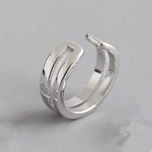 100% 925 Sterling Silver Earrings For Women Chain Twist Double Layer Clip Earrings Cuff Earrings Jewelry Ear Cuff: Silver CE011