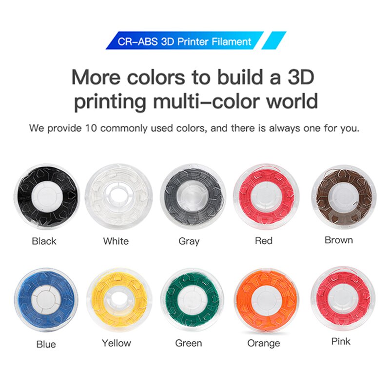 Filament pour imprimante 3D, Non toxique, Creality CR-ABS, 1.75mm, 1KG, matériau d&#39;impression, Ender-3, V2, Ender 3, 5S1 Pro, V2, V3