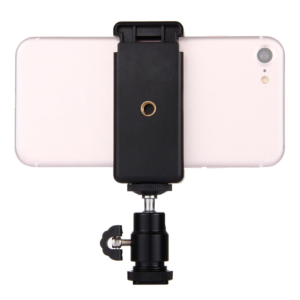 PULUZ 1/4 inch Shoe Tripod Head + Tripod Stand Clamp For Smart Phones iPhone Samsung LG Huawei 5.5cm - 8cm Width Smartphones