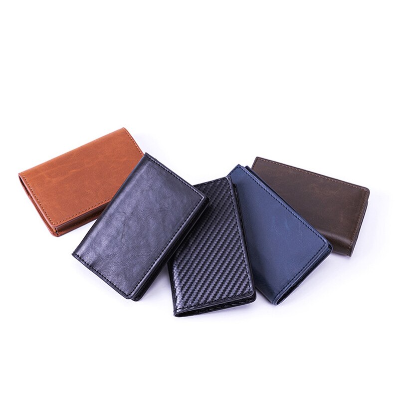 Card Holder Men's PU Cardholder ID Credit Metal Card Case Automatic Card Case Popular for