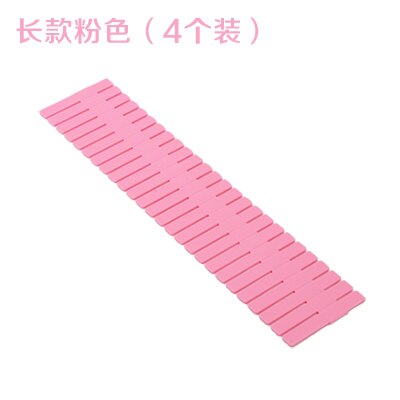 4Pcs DIY Plastic Drawer Grid Separator Divider Partition Storage Organizer Underwear Socks makeup Clapboard mx7051643: 4pcs Pink-32cm