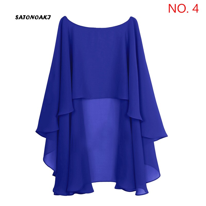 BlackButterfly Zacht Bruiloft Omslag Avond Flinterdun Chiffon Verbergen Cape Sjaal (Indigo, Eén maat