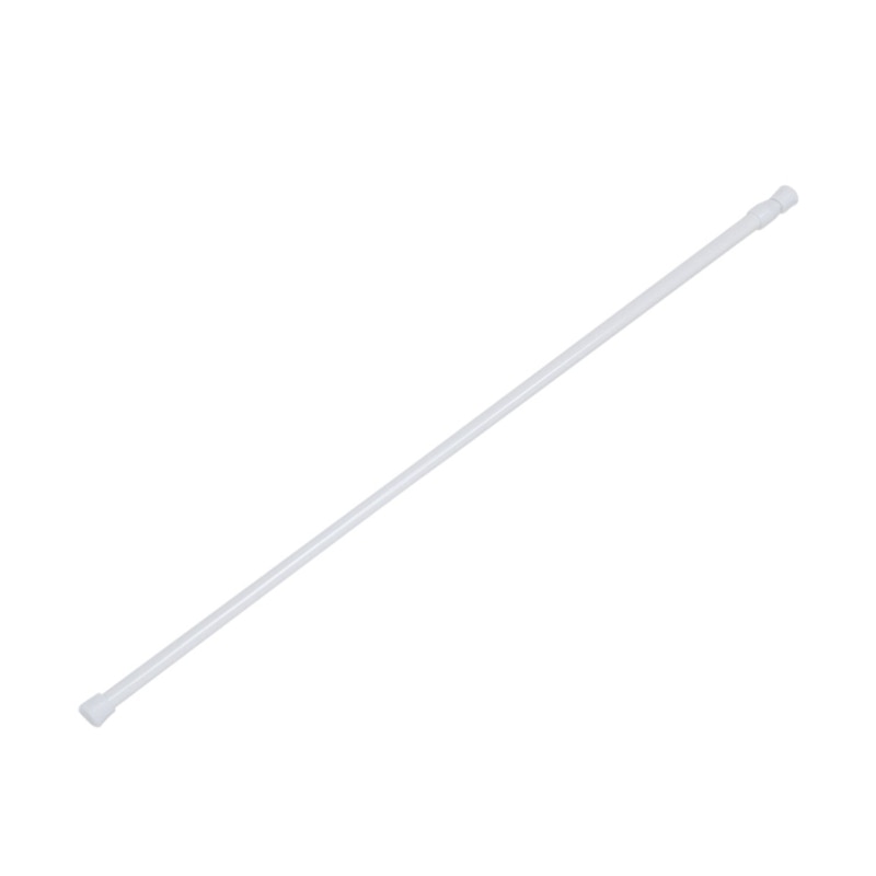 Spring Loaded Extendable Telescopic Net Voile Tension Curtain Rail Pole Rod Rods: white 60..110cm