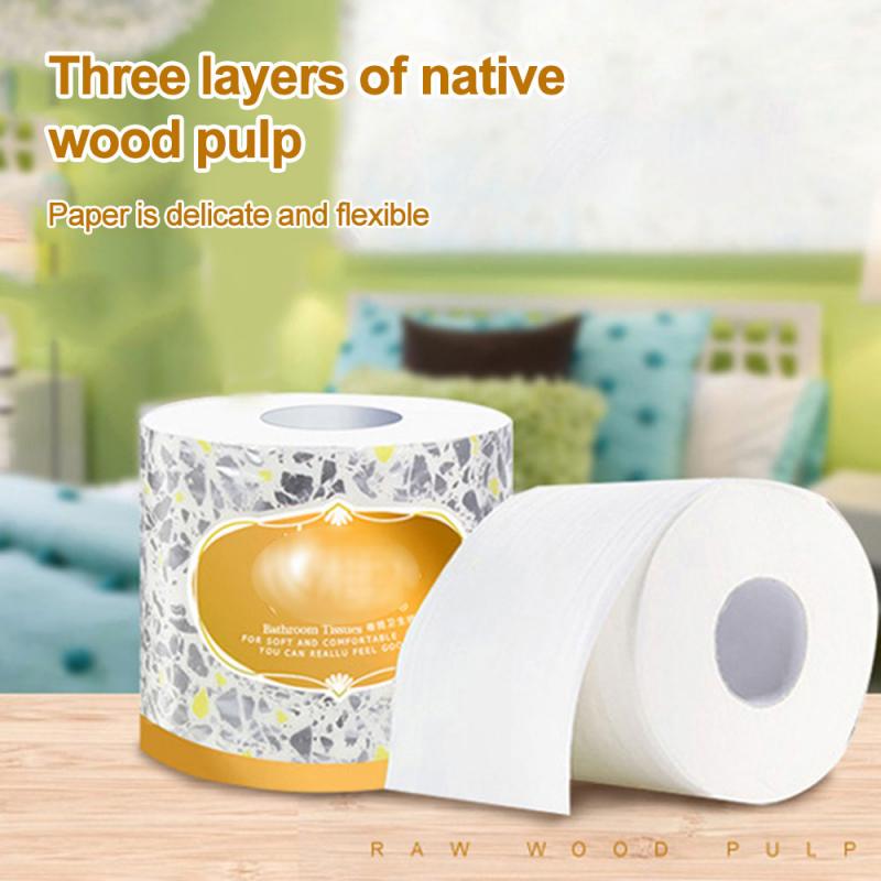 Wc-paperi kotitalouksien vessapaperi 1 rulla 110g 3 kerrosta rulla wc-paperi