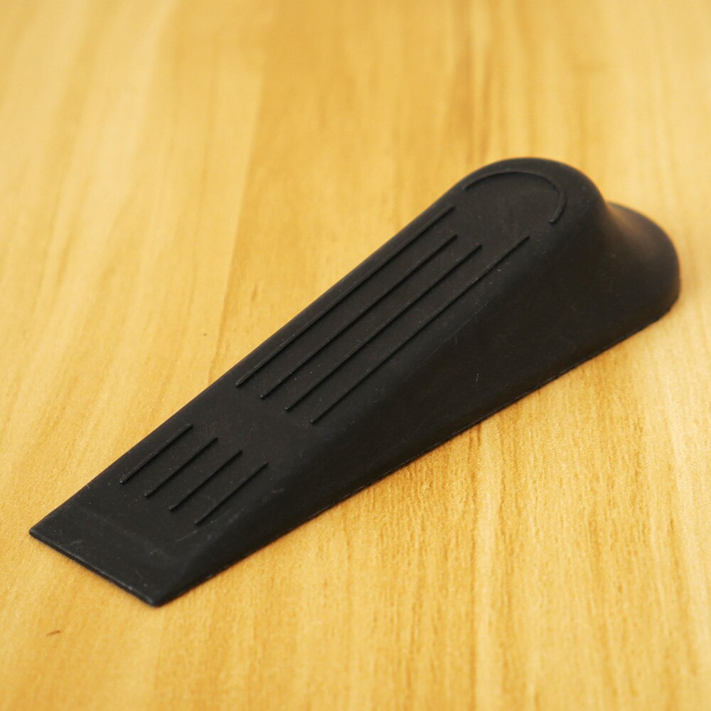 1/2pcs Door Wedge Shaped Plastic Door Stops Non-Slip Black Door Buffers for Office Home Baby Safe Floor Door Stopper: black / 1pc