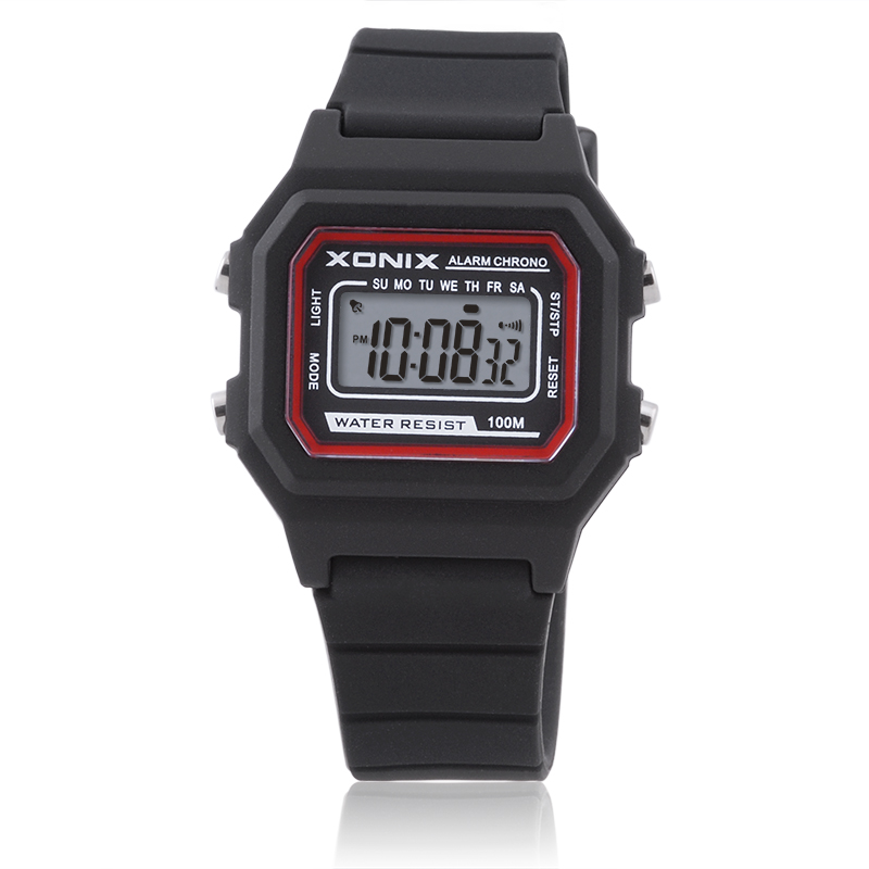 XONIX Top Sports Watches Waterproof 100m Men Women Outdoor Fun Multifunction Digital Watch Swimming Diving Wristwatch: grey