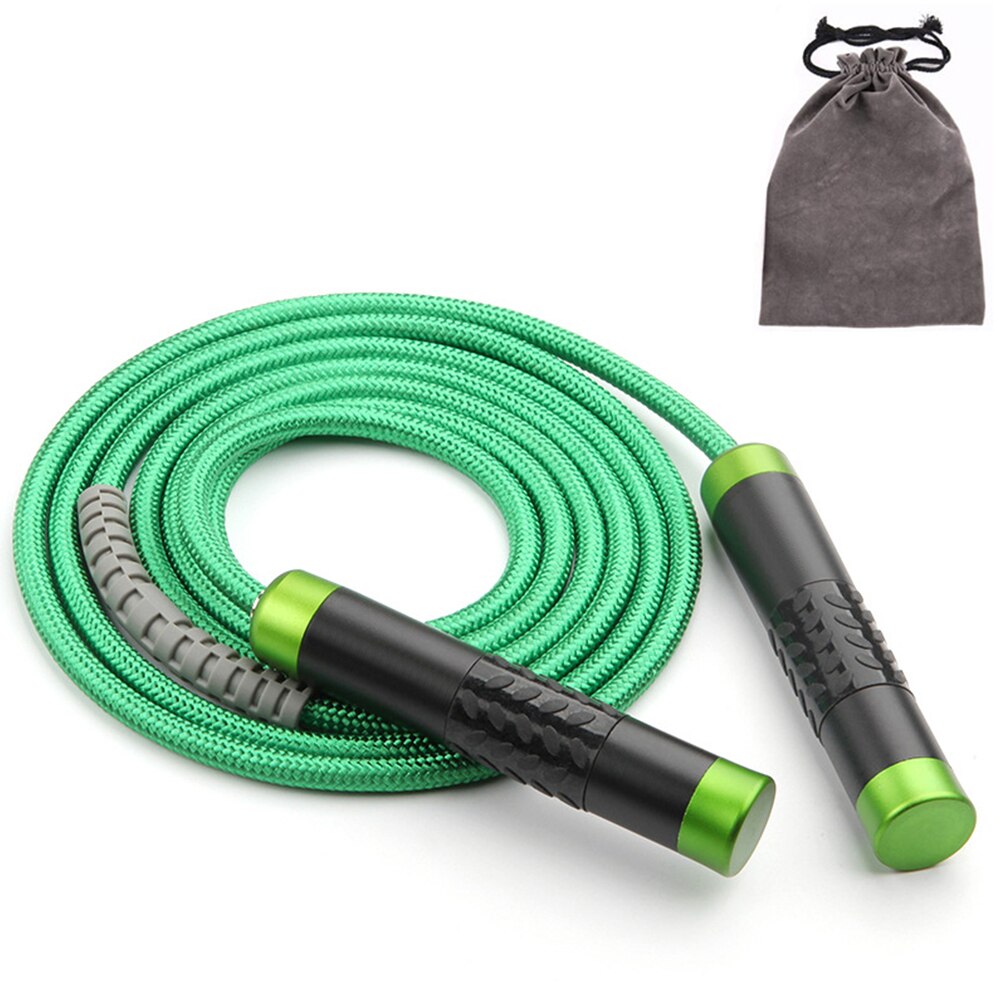 Green - Handmade Upcycled Fabric Skipping Jump Rope 50