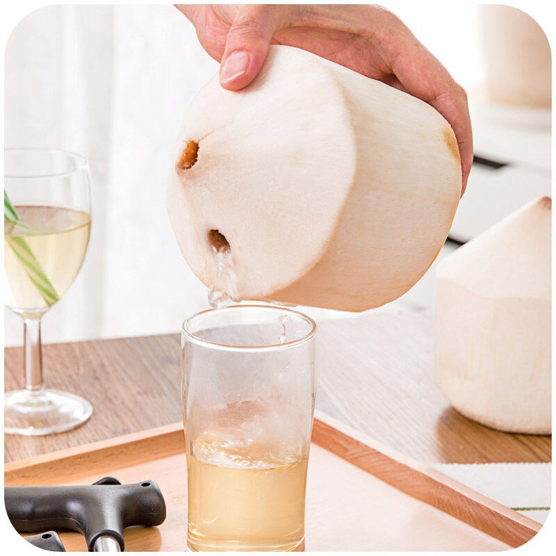 Coconut Opener Hole Tool Punch Tap Knife Coconut Opener Makes Straw Hole Tool for Fresh Green Young Fruit Raw Coco Water Juice