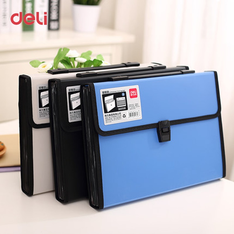 Deli waterproof A4 Paper File Folder for document Bags school supplies stationery Office expanding wallet business bag