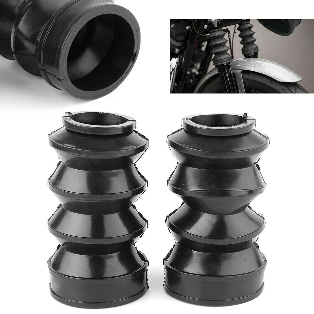1 par de MotorcycleBrand 39mm gomas frontales antivibración cubierta de goma negra a prueba de polvo fácil de instalar accesorio de coche