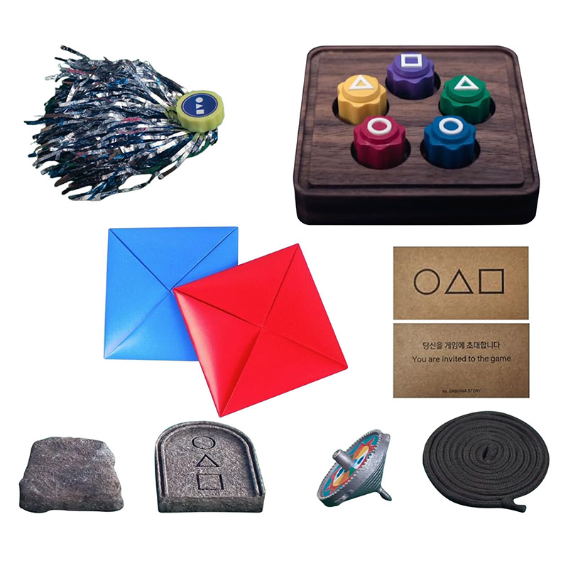Juego de dados de juego de Calamari con impresión 3d, accesorios de juego de , círculo cuadrado, impresión triangular, juegos de Bar, accesorios de , juego de película coreana
