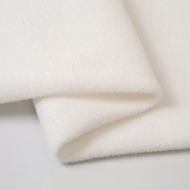 100*160cm tela Polar de lana gruesa de algodón suave felpa aterciopelada tela DIY hecho a mano: Blanco