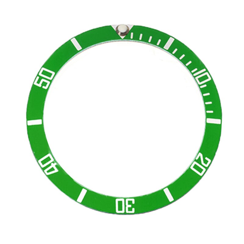 Bisel de plástico para reloj, 4 colores, 38mm de escala, anillo de inserción exterior, Kit de herramientas de reparación de reloj de pulsera, bisel de joyería, caja de relojes: Green