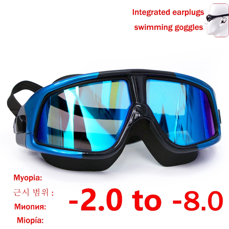 Swimming Glasses Myopia Goggles Waterproof Anti-fog Goggles with Diopters Sport Adjustable Reading for Women and Men Set Acetate
