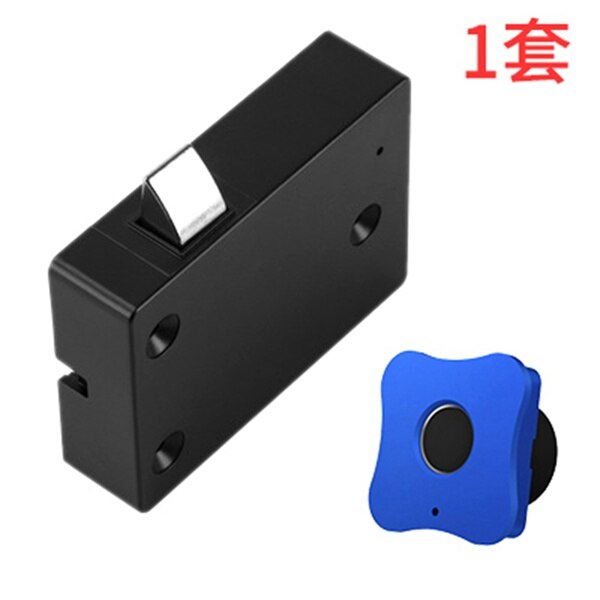 Drawer Intelligent Electronic Lock File Cabinet Lock Storage Cabinet Fingerprint Lock Cabinet Door Fingerprint Lock Furniture: Blue 2
