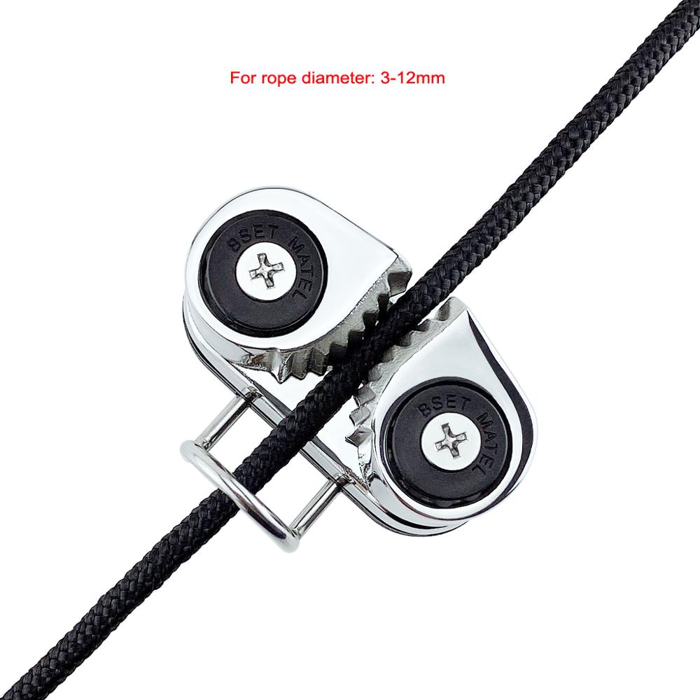 316 Stainless Steel Boat Fast Entry Cam Cleat With Leading Rings Ball Bearings Rope Clamp Boat Cleats Kayak Marine Accessaries