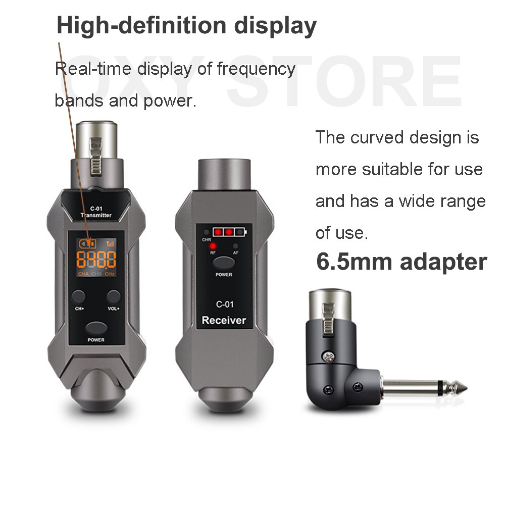 Originele Draagbare Microfoon Draadloos Systeem Voor Dynamische Microfoon, Bedrade Naar Draadloze Microfoon Converter, 30M Afstand